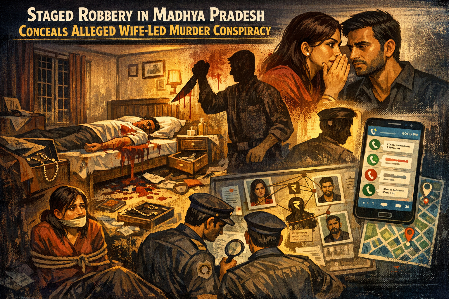 Staged Robbery in Madhya Pradesh Conceals Alleged Wife-Led Murder Conspiracy